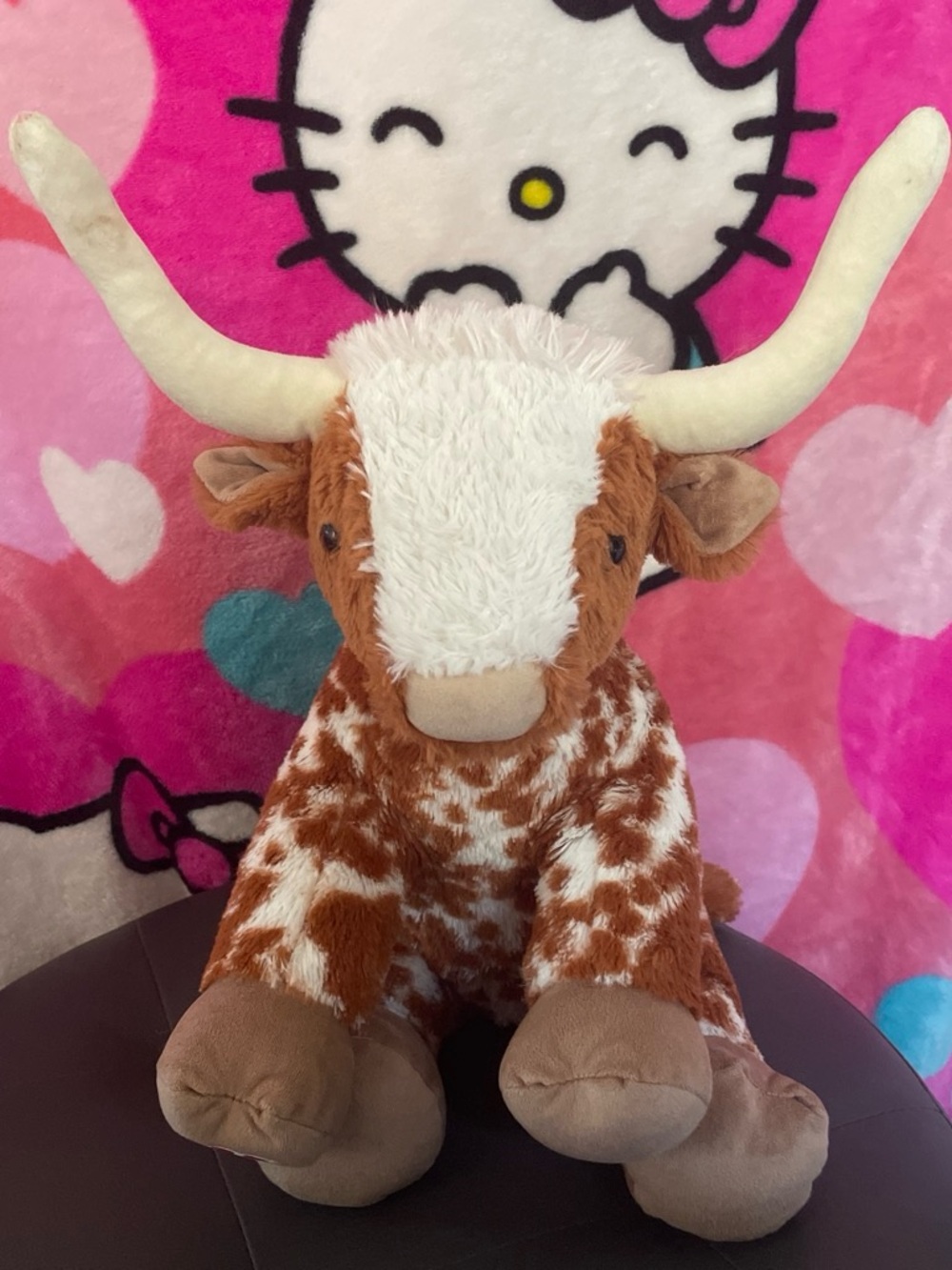 Build-A-Bear Brown and Cream Longhorn Plush